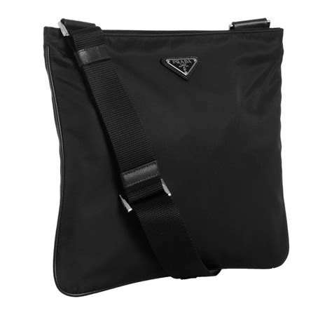 prada messenger bag nylon black|Prada nylon crossbody Messenger bag.